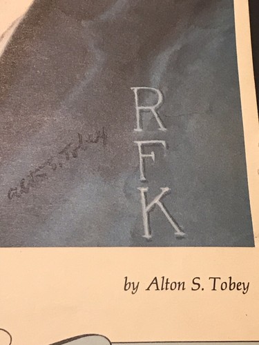 John F. & Robert F Kennedy 1969 Calendar JFK RFK Brothers United News Paper Clip