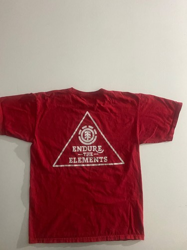 Element Skateboards Mens Red T Shirt Medium Graphic Skateboarding