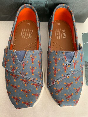 Tiny Toms Classic Blue Lobster Toddler Baby shoes US Size 5, 6