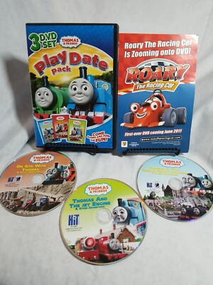 THOMAS & FRIENDS 3 DVD SET PLAY DATE PACK THE JET ENGINE,ON SITE,REALLY BRAVE EN