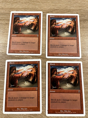 Shock x4 7th Edition Magic: The Gathering MTG Near Mint Common