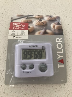 Taylor Multi-Purpose Large Display Digital Kitchen Timer With Magnetic Back Clip