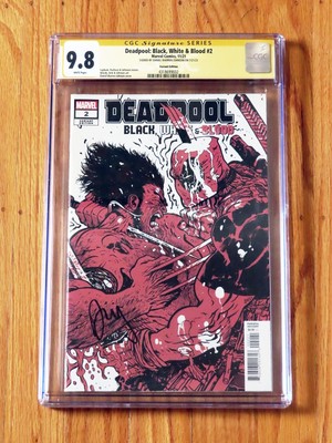 DEADPOOL BLACK WHITE & BLOOD 2 CGC 9.8 SS signed Daniel Warren Johnson Pop 3
