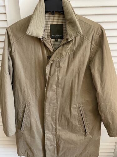 Men's Henry Cotton's Modern Country Beige Thigh Length Coat Men's Henry Cotton's Modern Country Beige Thigh Length Coat