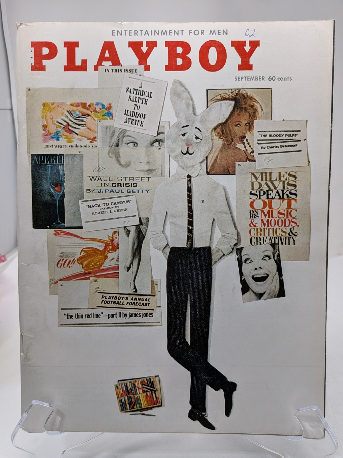 Playboy Magazine September 1962 🔥 PM Mickey Winters 🔥 Miles Davis 🔥 C