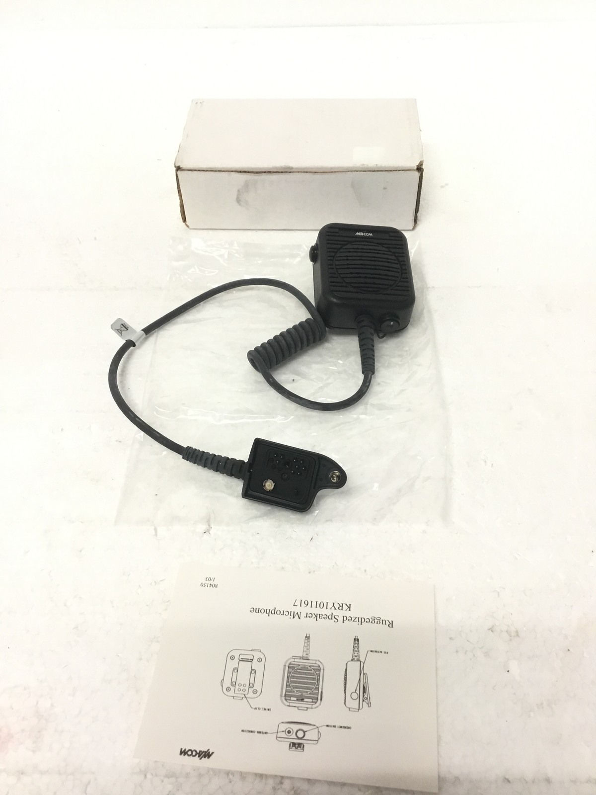 NEW M/A-COM KRY1011617/387 REV CR Jaguar 700P Remote Speaker Mic w/ Clip OEM QTY