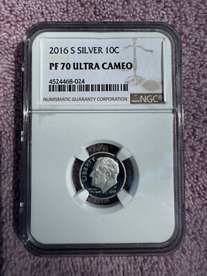 2016-S SILVER ROOSEVELT DIME NGC PF70 ULTRA CAMEO ''BROWN LABEL''