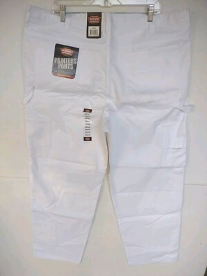 Keystone Painter Pants Bright White Workwear Mens 44''x34'' NEW NWT