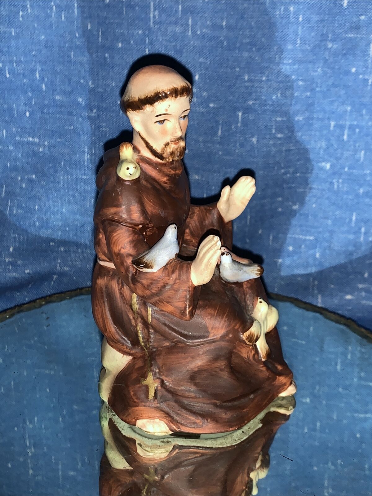 Vintage Napco St Francis Assisi & Birds Canary Bluebird 7117 Vintage Napco St Francis Assisi & Birds Canary Bluebird 7117