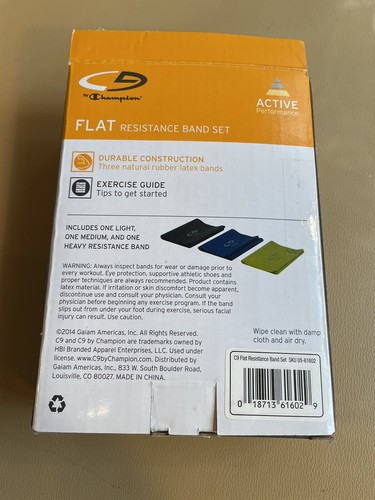 Champion Flat Resistance Band Set Active Performance