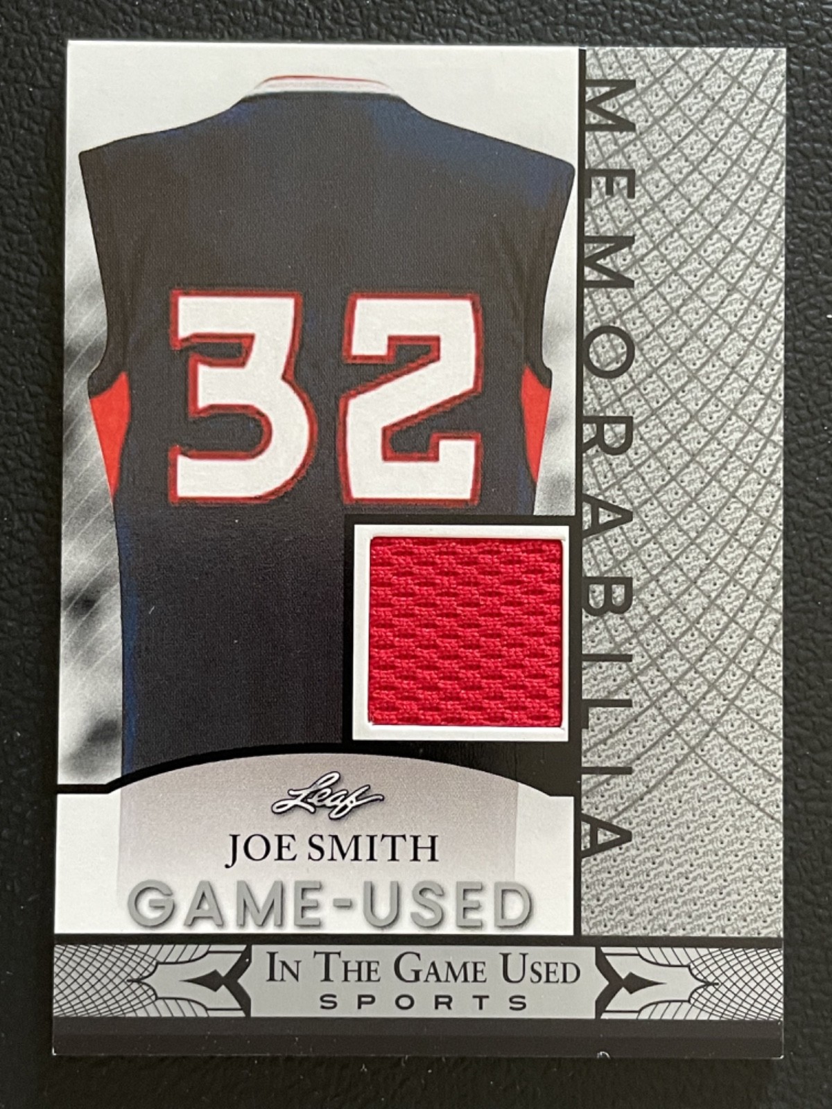 2024 Leaf In The Game Used Memorabilia Silver Joe Smith Jersey