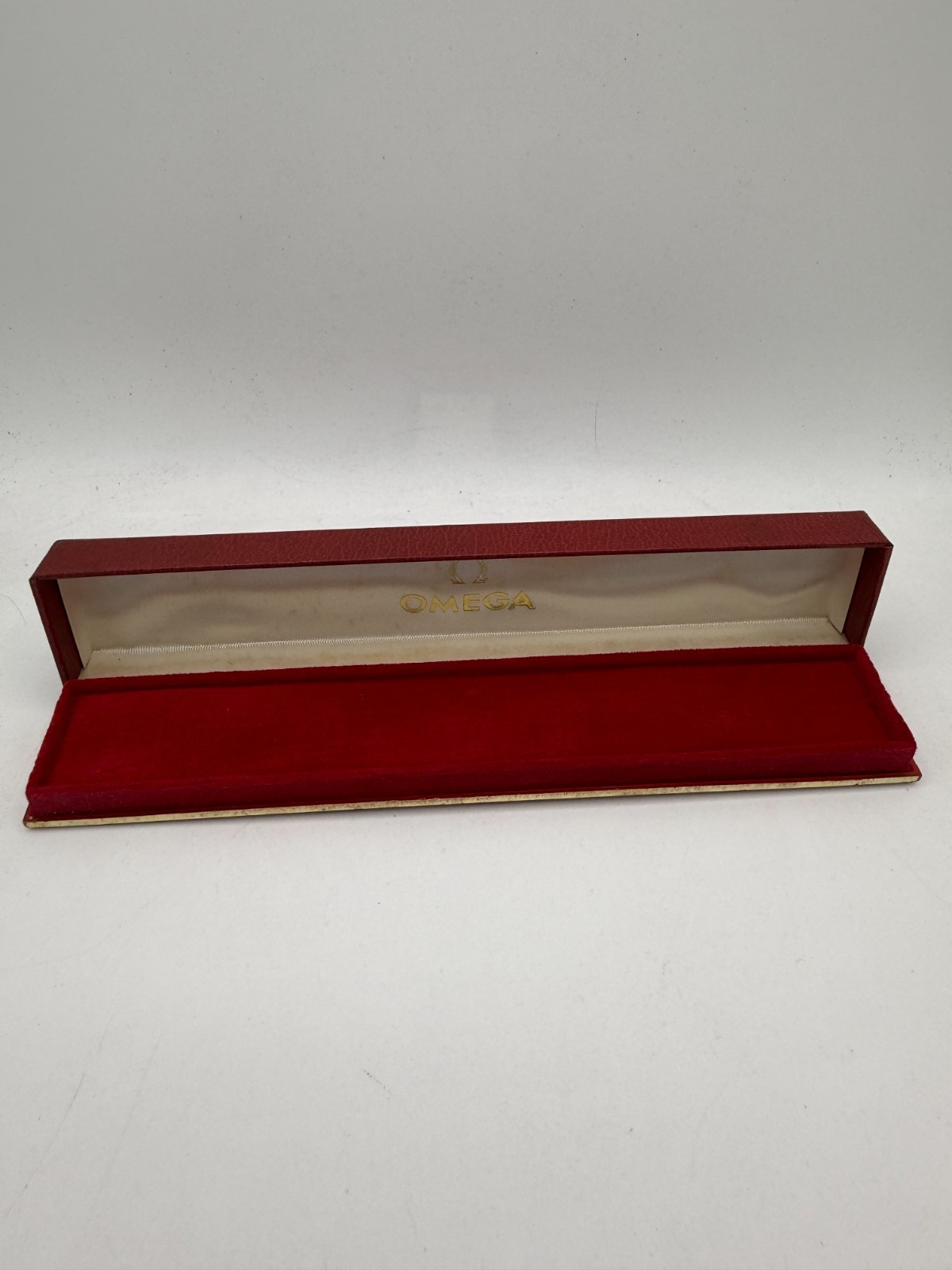 GENUINE OMEGA WATCH BOX LADIES VINTAGE RED SEAMASTER DEVILLE CONSTELLATION