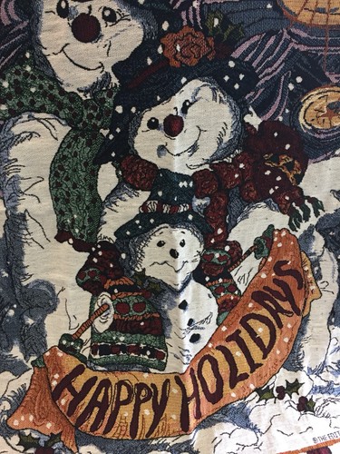 Holiday Christmas Snowman Afghan 44