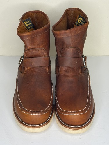 Pre-owned Chippewa Original Elsmere 7" Wedge Pull On Toe Boot Tan 10e 1901m08 In Brown