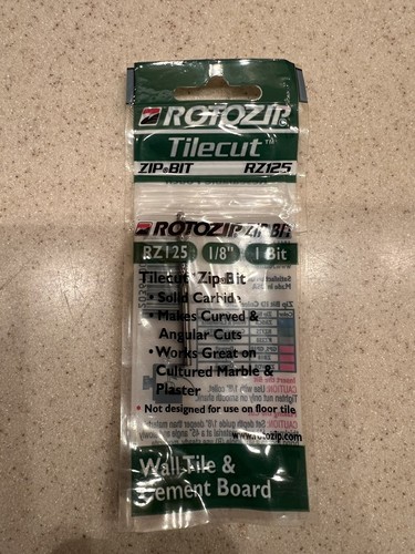 Rotozip Tile cut RZ125 1/8” Zip Bit | eBay