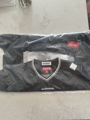 Supreme FW24 Jacquard Rib Football Jersey Black Size LARGE