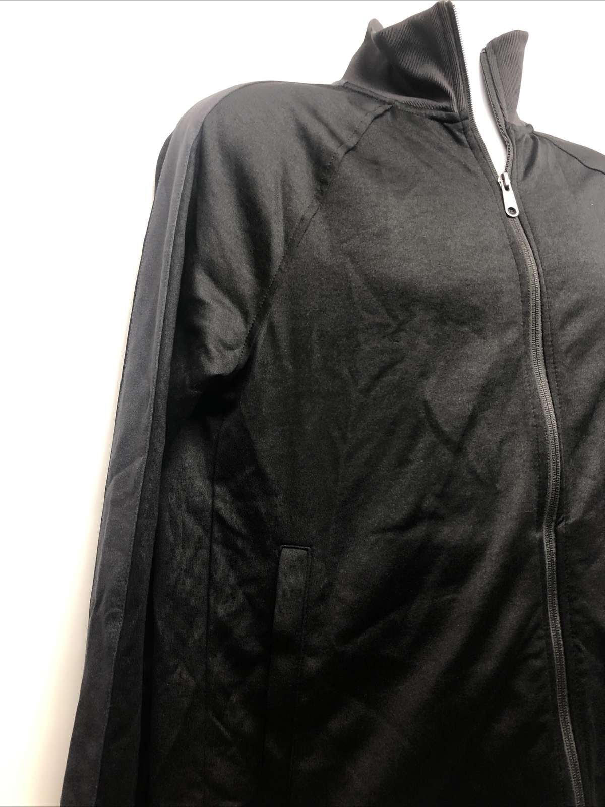 Jacket Goodfellow & Co Full Zip Up Ebony Black Gray Athletic Active