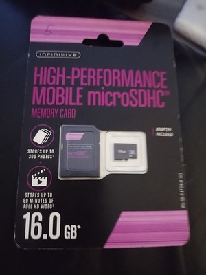 Infinitive High Performance Mobile microSDHC Memory Card, 16GB - New