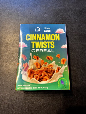 NEW Taco Bell UberEats Cinnamon Twist Cereal 2024 Limited Edition Reflective