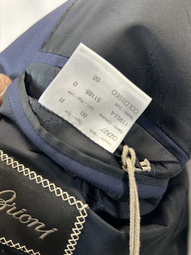 Pre-owned Brioni Giacca Colossoe Super 160's Solid Navy Blazer 2 Bt Sz Eu 60 R/us 50 R