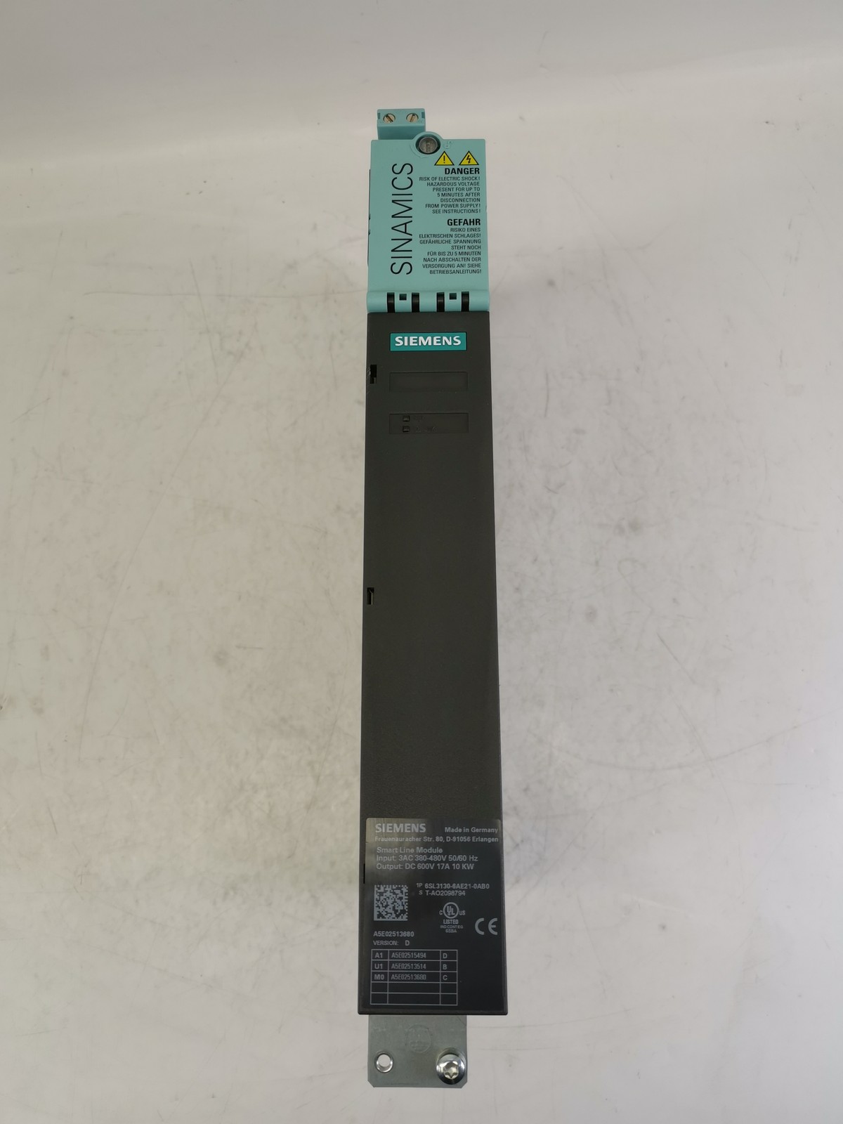SIEMENS Sinamics Smart Line module 6SL3130-6AE21-0AB0 V:D