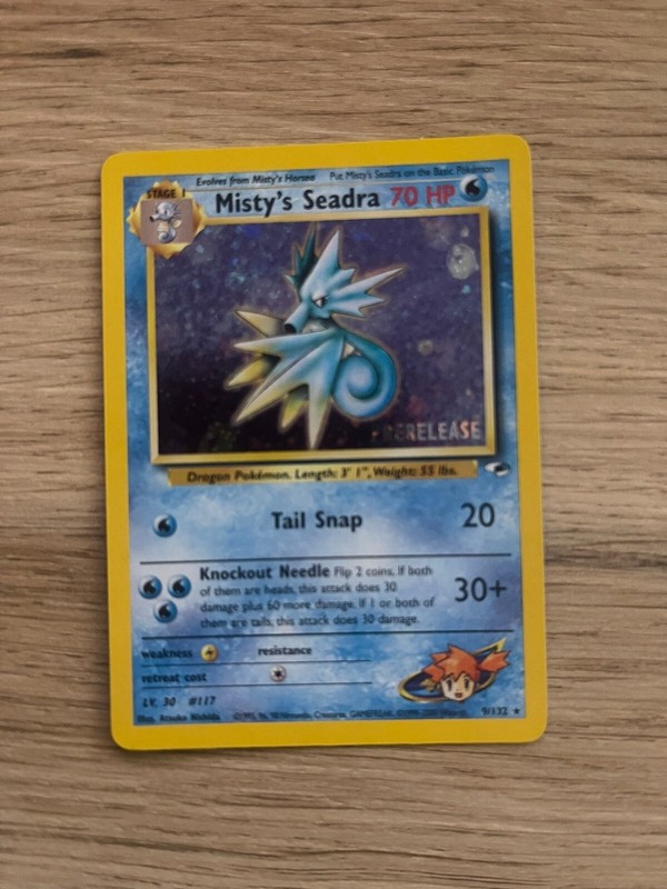 Carte PokÃ©Mon : Misty'S Seadra 9/132 Pre-Release Anglaise - Etat Excellent