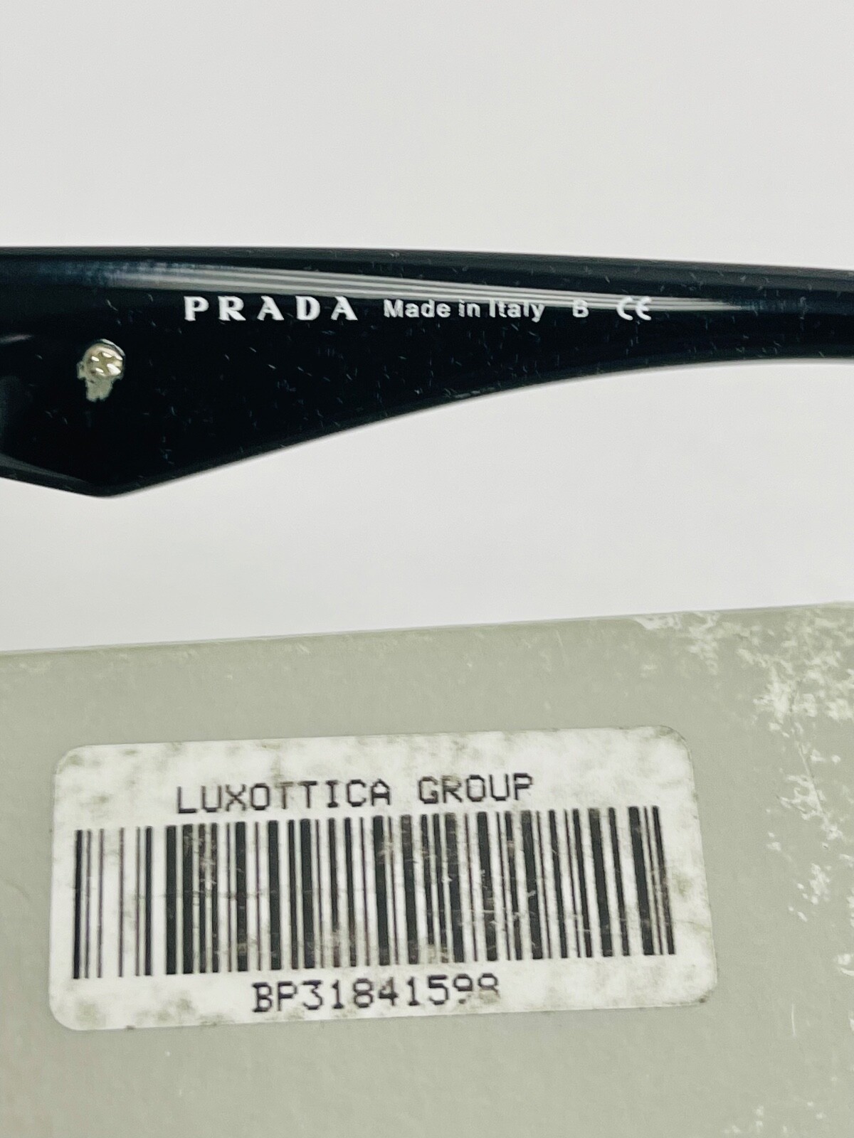 Pre-owned Prada 15s Cinema Ornate Saffiano Leather Pr15ss Black Sunglasses Triangle Logo In Gray