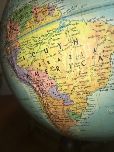 Vtg  Replogle Stereo Relief Globe 12