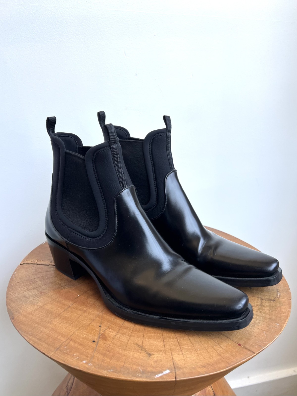 PRADA ブラックチェルシーブーツ38 prada-chelsea-boots-1174017538