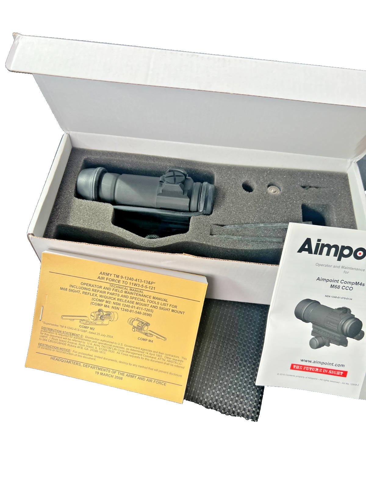 箱入り 未使用品 実物 aimpoint compM4s M68CCO Aimpoint CompM4 Official US Army M68CCO Red Dot Sight 30mm