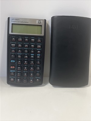 HP 10BII Financial Calculator W/ Batteries & Back Cover TESTED Hewlett Packard