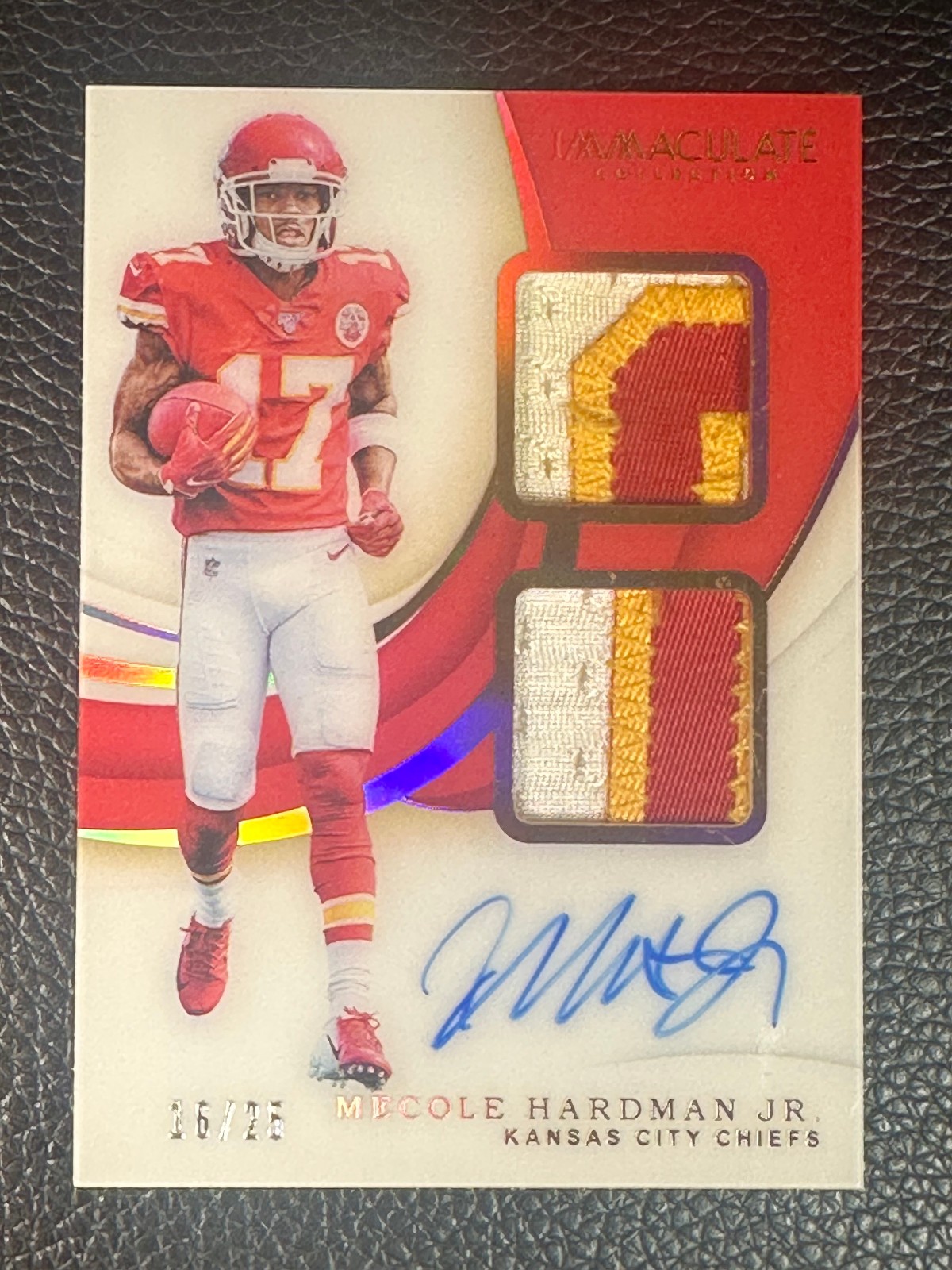 2019 Panini Immaculate Collection Mecole Hardman Jr 16/25 Auto Patch