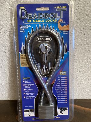 Pro-Lok The Deadbolt of Cable Locks Heavy-Duty Strength Firearm Lock New