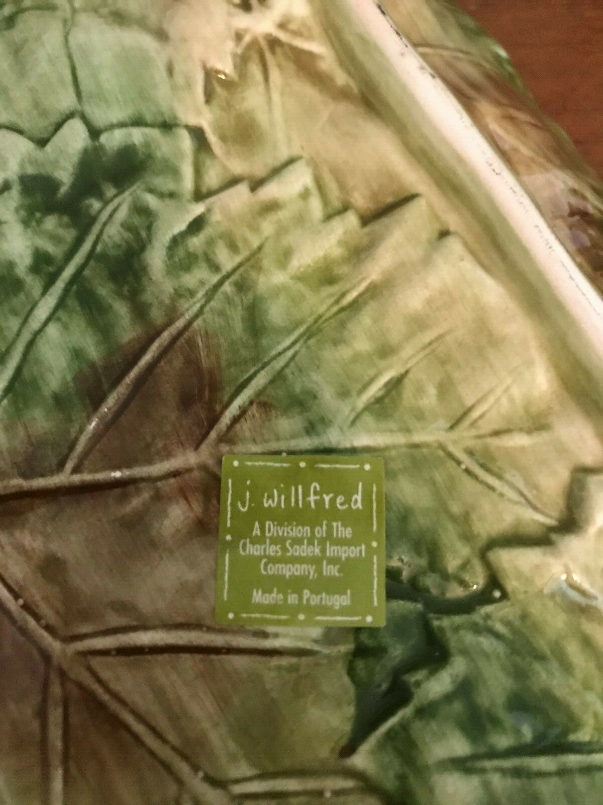 J. Willfred Decorative Platter and 4 Plates, Made in Portugal