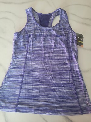 Danskin Now Juniors Purple Medium (8-10) Fitted Performance Tank Top NWT