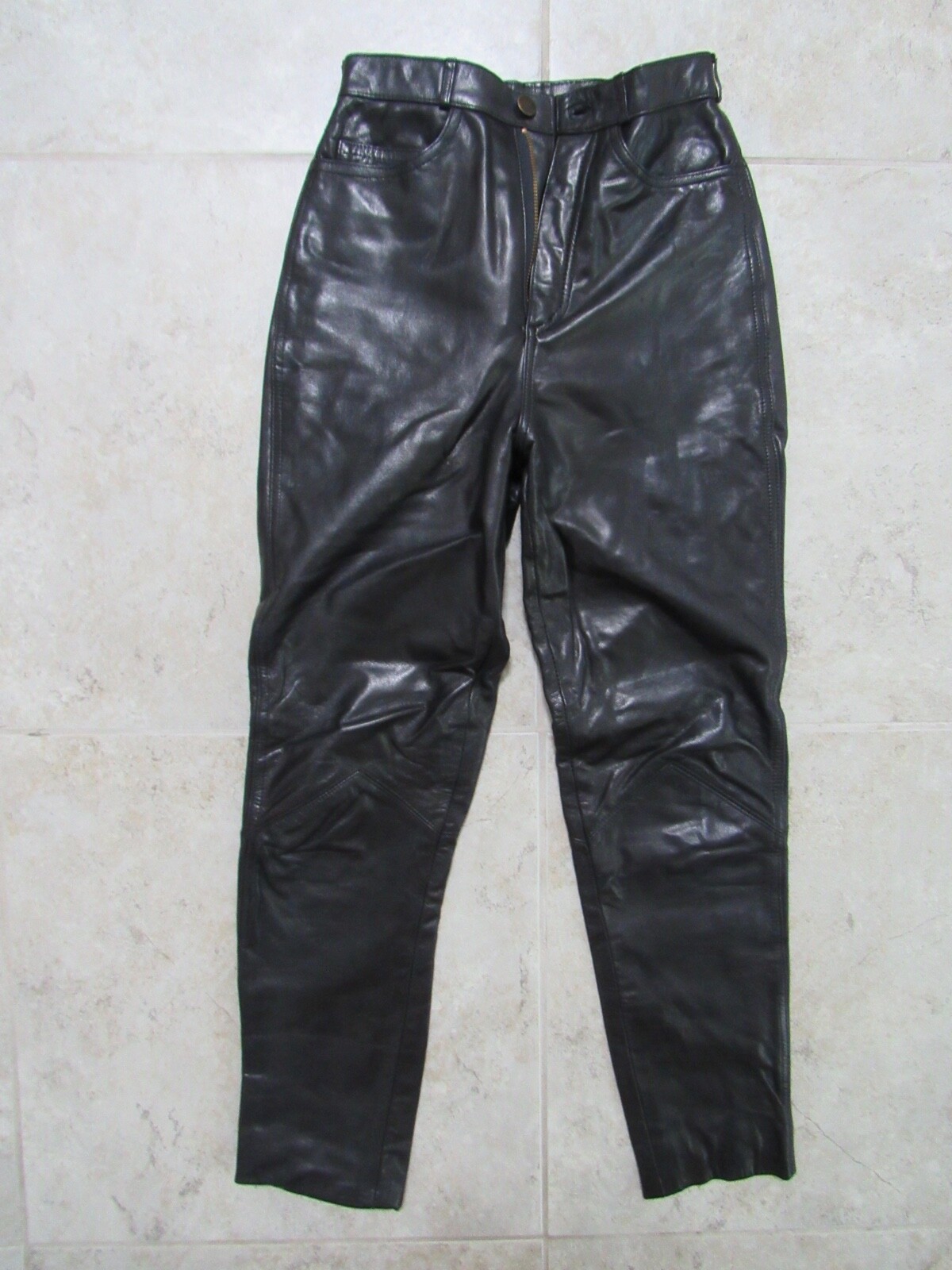 Shiny LEATHER Speciale Mode PANTS Womens 1/2 Japan Imported