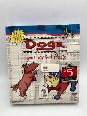 New Sealed DOGZ Your Virtual Petz : CD-Rom PC WIN 3.1/95/98 & Macintosh