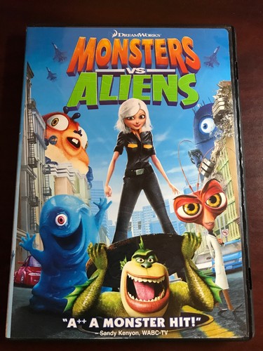 MONSTERS VS ALIENS DVD AND BACKER ONLY NO CASE DREAMWORKS