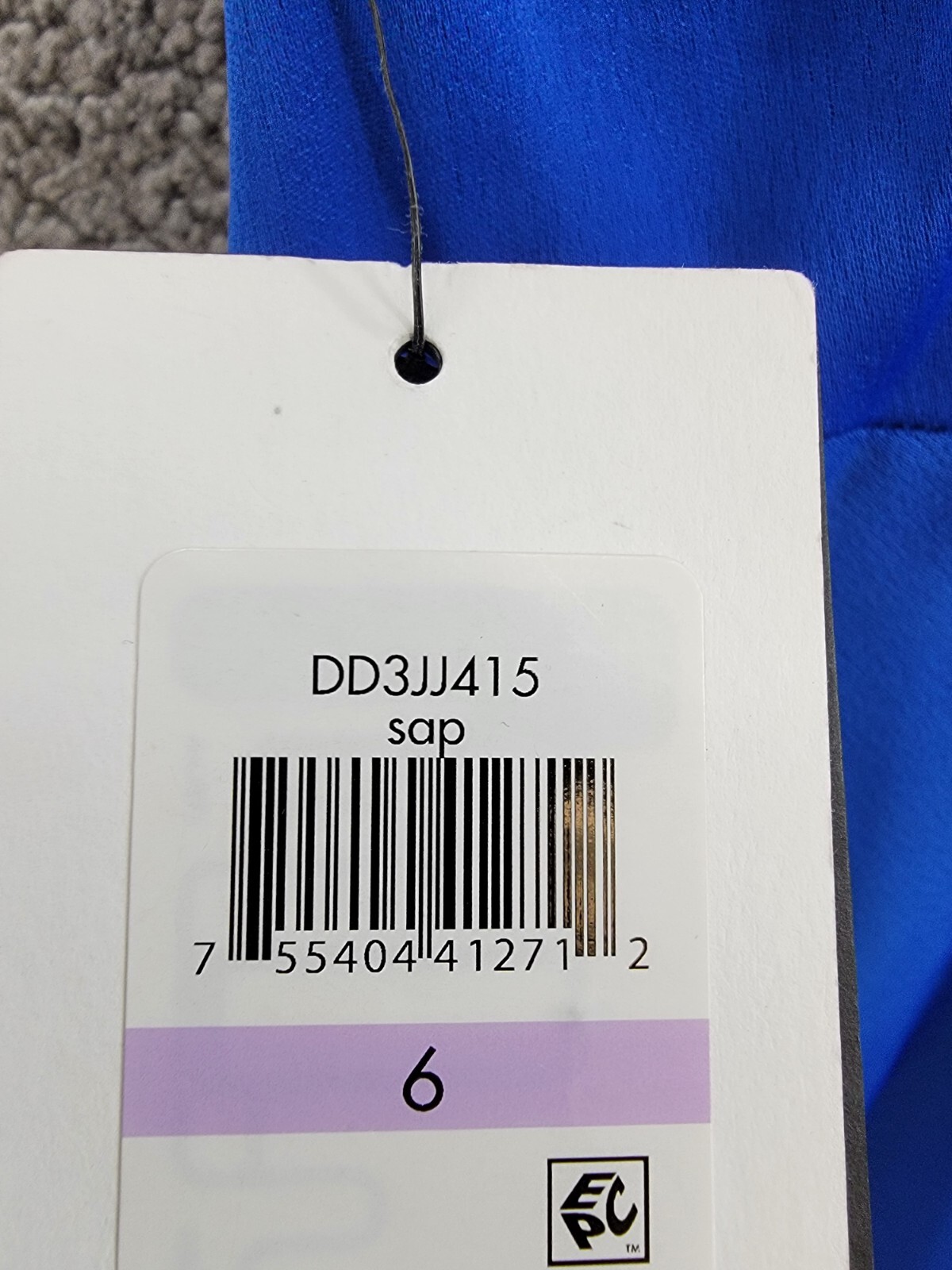 DKNY Cowlneck Dolman-Sleeve Belted Midi Dress Womens 6 Sapphire Side Zip Closure - Picture 16 of 16