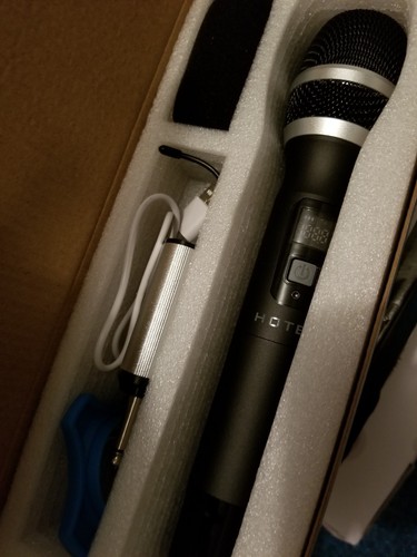 Hotec 25 Channel UHF Handheld Wireless Microphone with Mini Portable Receiver...