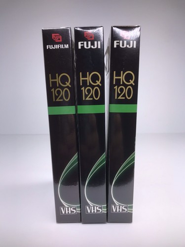 LOT 3 Fujifilm Fuji HQ120 VHS 6 Hours Video Tape Blank NEW Sealed High Quality