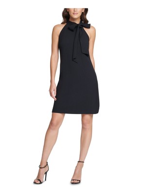 Женское черное коктейльное платье VINCE CAMUTO без рукавов ниже колена + расклешенное платье-клеш 4
