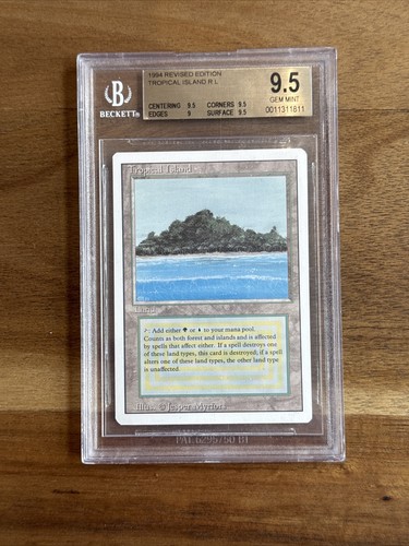 MTG Tropical  ③ MTG Alpha Tropical Island Dual Land BGS 8.0 (8) NM/MT Card
