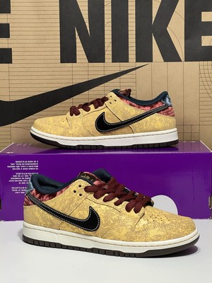 Nike SB Dunk Low Pro City Of Cinema Celestial Gold/ Red FZ1278-200 Mens 6.5/ W8