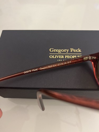 Pre-owned Oliver Peoples Gregory Peck 47mm Sun Limitededition Rust/green Photocro Msrp$487