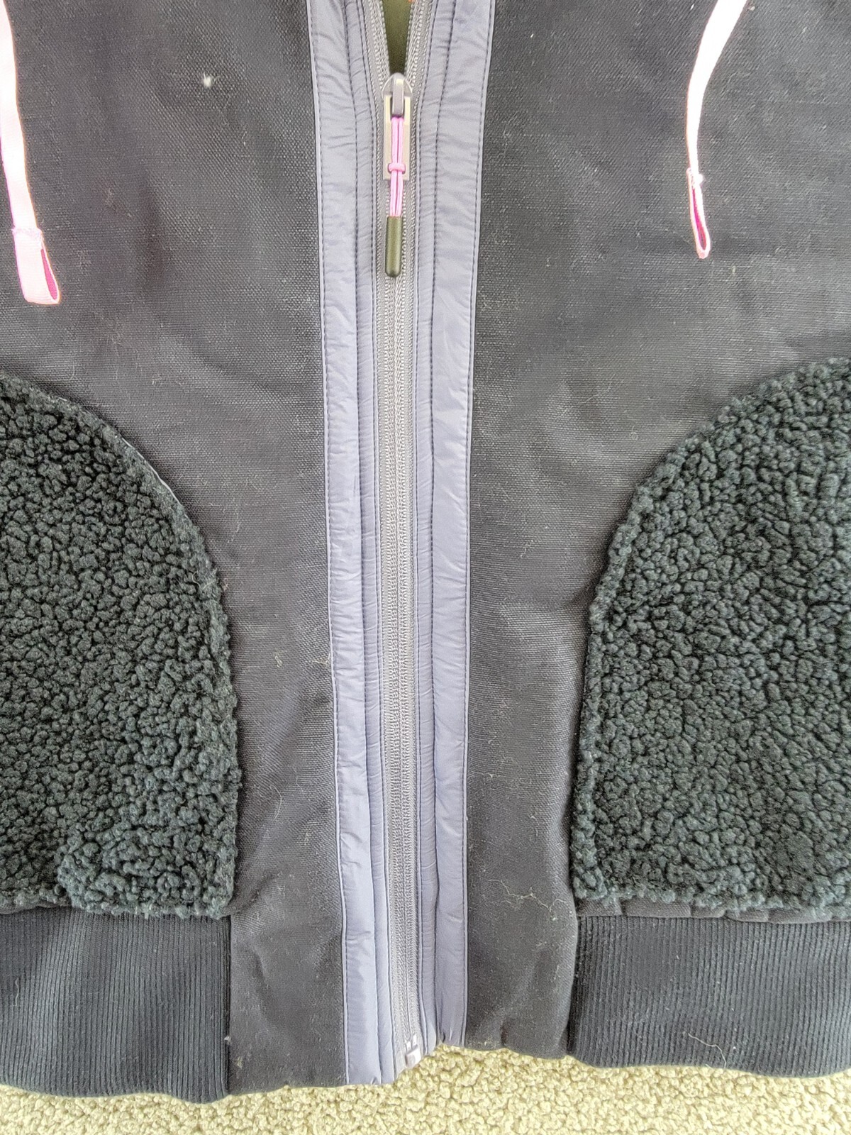 Bass Outdoor Quilted-Trim Zip Bomber Jacket Women's XS Heron - Multi Cozy Fleece - Picture 4 of 17