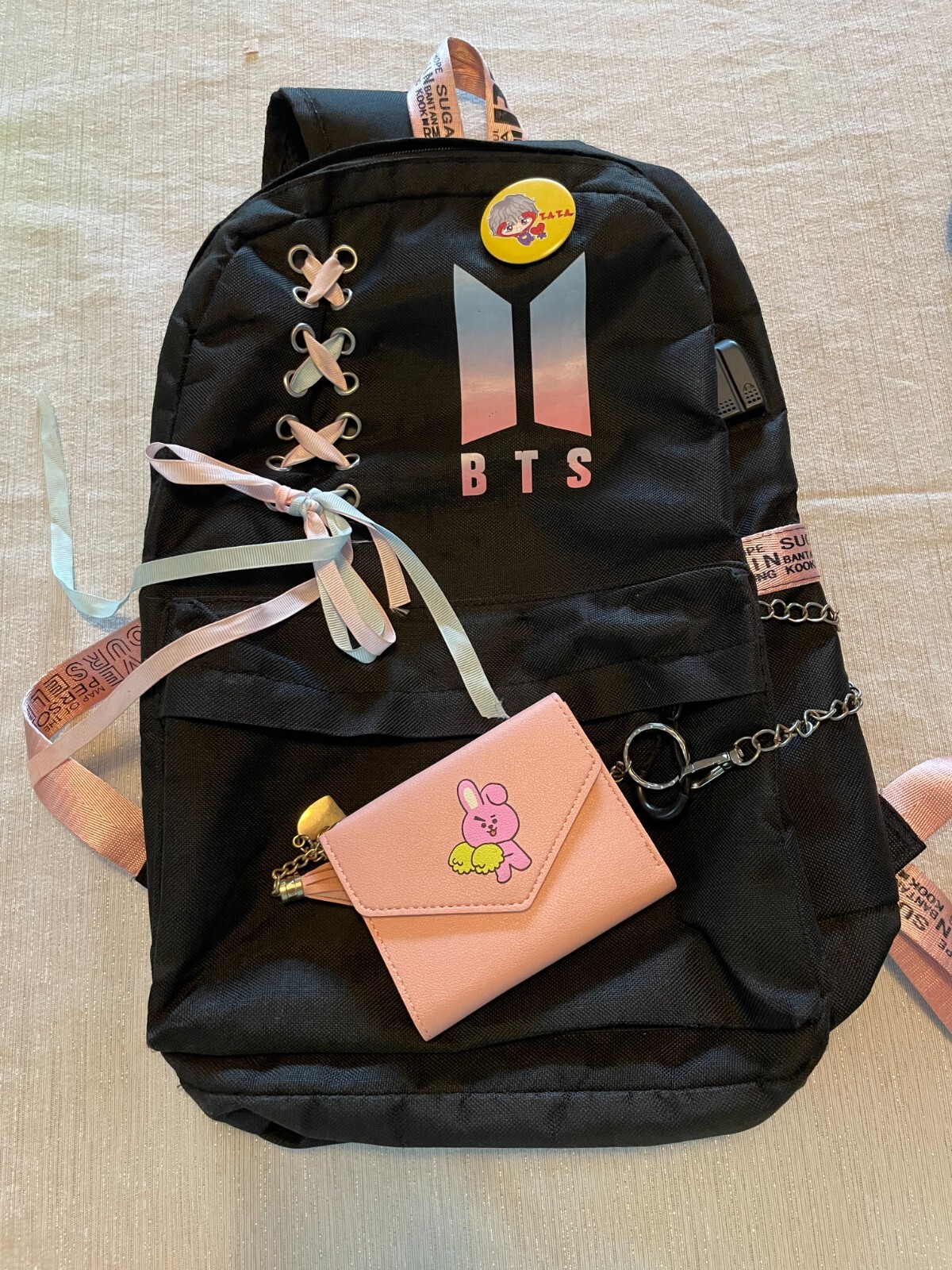 BTS Backpack & Cooky Wallet