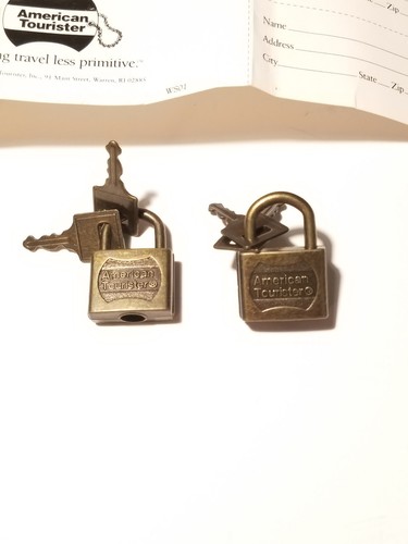 American Tourister Luggage Locks Mini Padlocks 2 Lock and 4 Keys Match