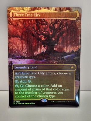 Three Tree City Borderless (NM Foil) BLB-0339 Rare MTG