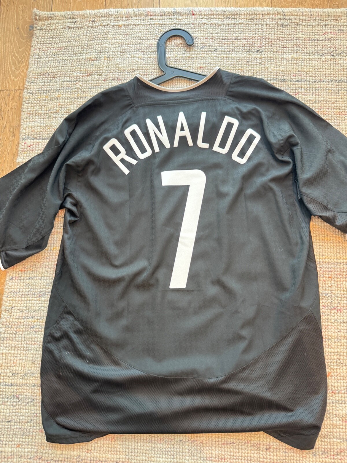 【正規03-05ManchesterUnited away Ronaldo#7】 2003-05 Manchester United Away L/S Shirt Ronaldo #7 - 6/10 - (L)